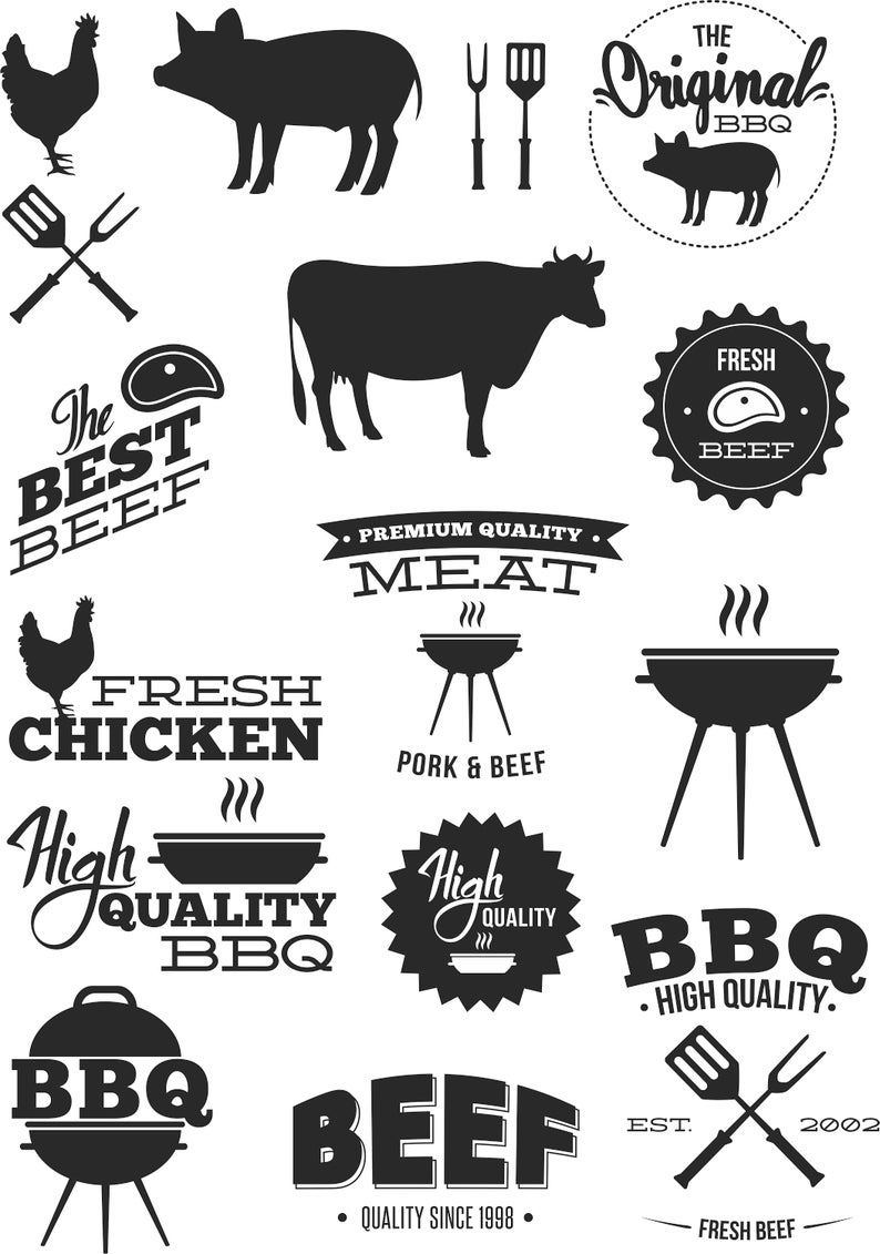 794x1131 Bbq Vector Pack Vectorvector Aidxfcdrbbq Packbbq Etsy