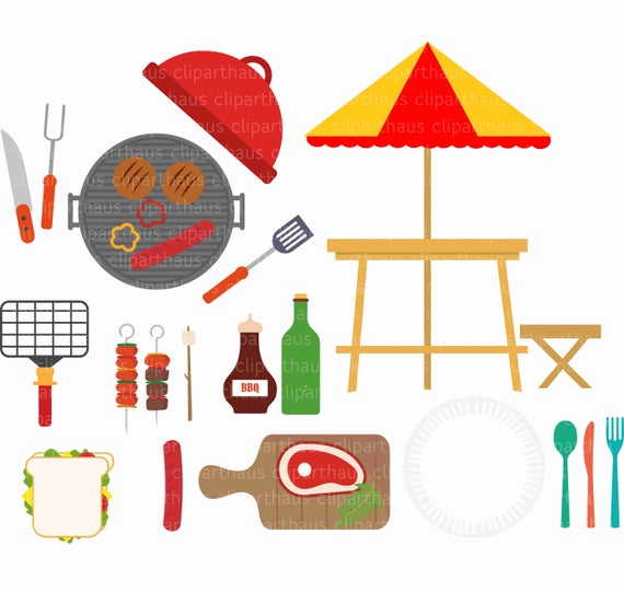 570x541 Clipart Barbeque Barbeque Clipart Barbeque Bbq Clipart Etsy