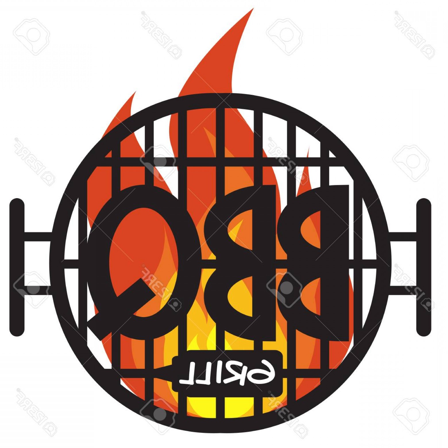 1560x1560 Photostock Vector Logo Bbq Grill On White Background Vector