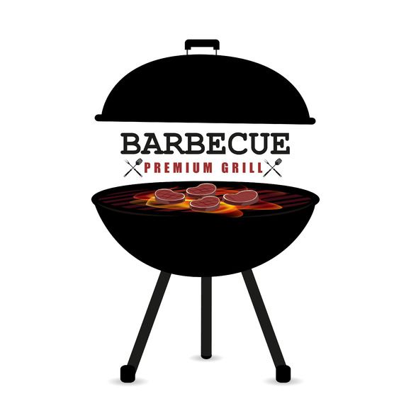 580x580 Barbecue Vector Illustration
