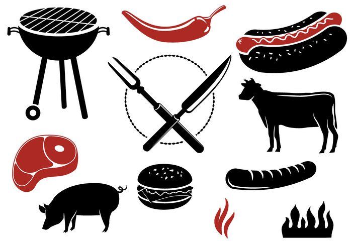 700x490 Free Barbeque Vectors Party Stuff Barbeque Design, Vector Art, Art