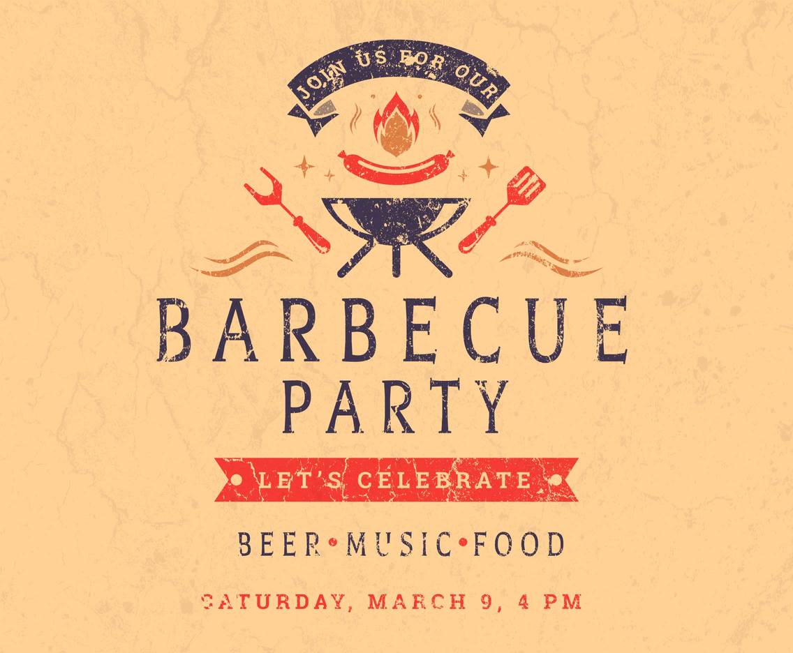 1136x936 Grungy Retro Bbq Poster Vector Vector Art Graphics