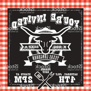 300x300 Bbq Barbecue Invitation Design Template With Texas Longhorn