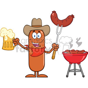 Royalty Free Rf Clipart Illustration Cowboy Sausage Cartoon 300x300 Royalty Free Rf Clipart Illustration Cowboy Sausage Cartoon