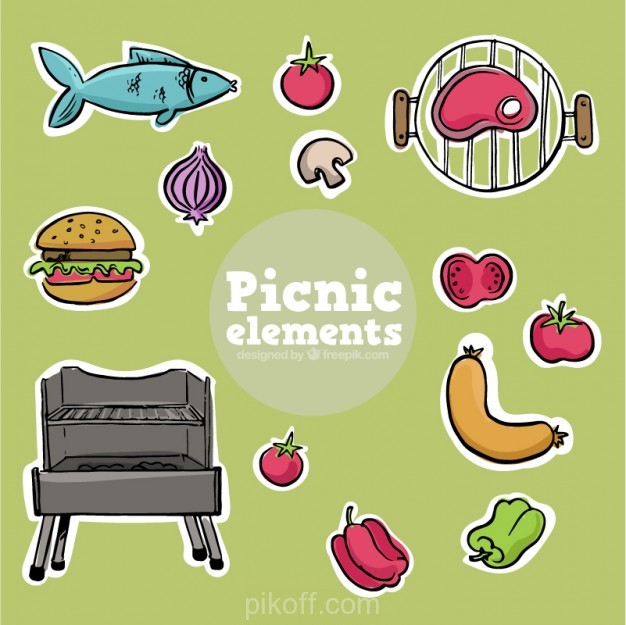 Hand Drawn Delicious Foodtuffs For Picnic And Bbq Vector Free 626x625 Hand Drawn Delicious Foodtuffs For Picnic And Bbq Vector Free