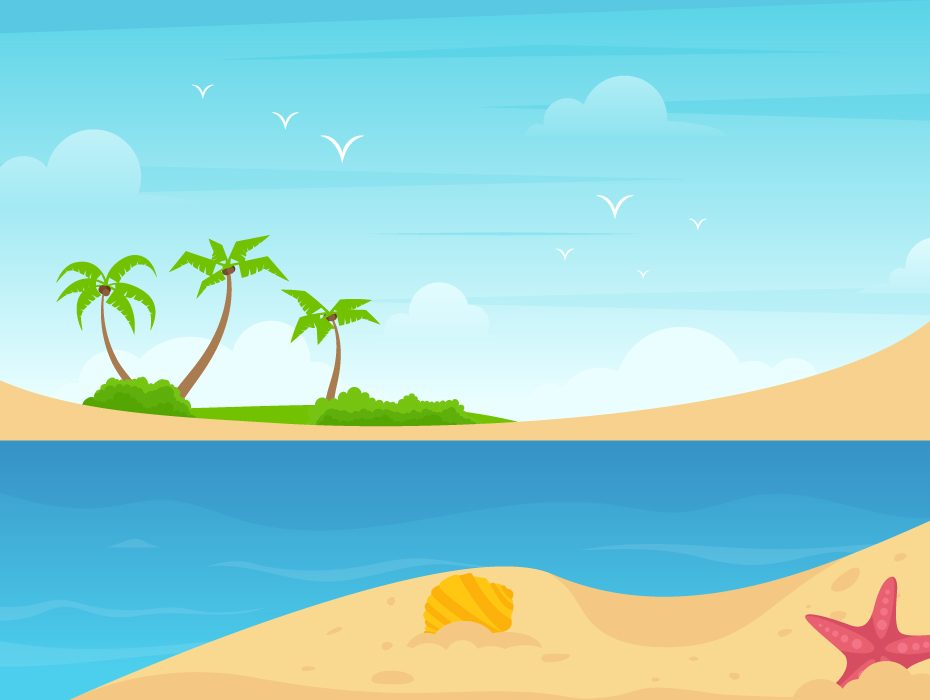 Beach Background Vector at Vectorified.com | Collection of Beach ...