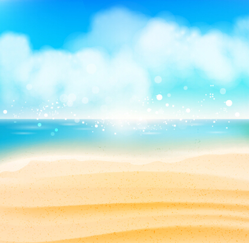 Beach With Sea Romantic Background Vector Free Download 500x489 Beach With Sea Romantic Background Vector Free Download