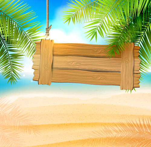 Beach With Sea Romantic Background Vector Free Download 500x487 Beach With Sea Romantic Background Vector Free Download