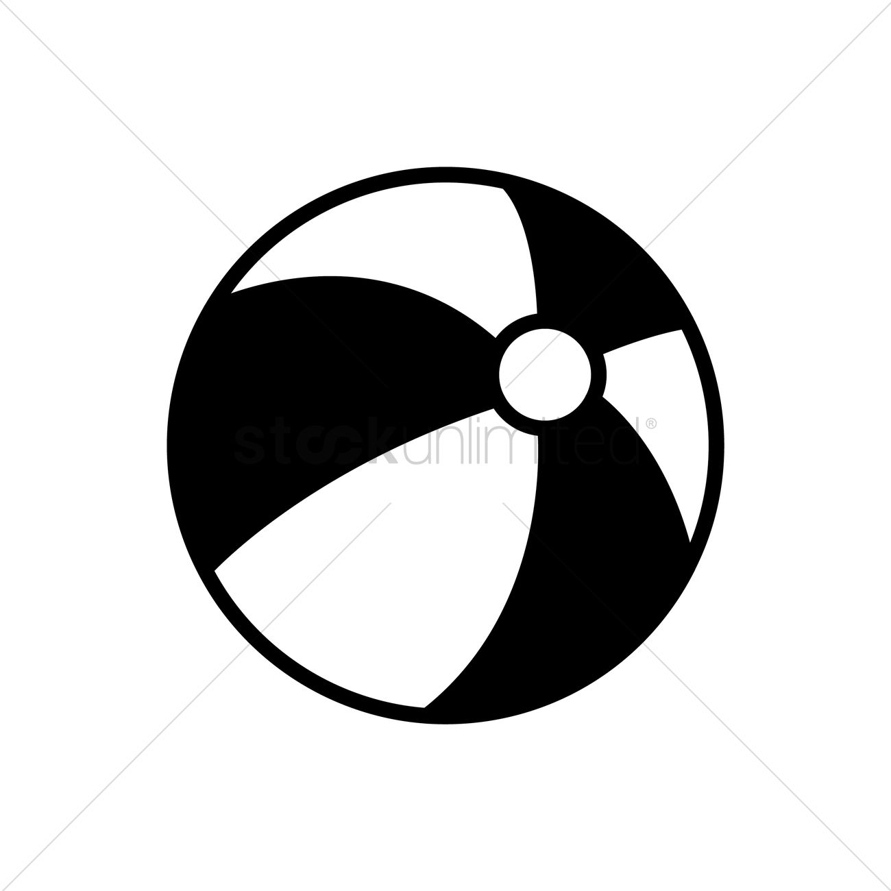 1300x1300 Beach Ball Vector Image
