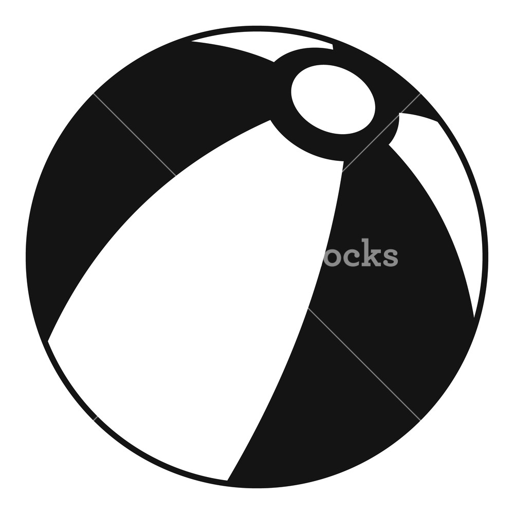 1000x1000 Beach Ball Icon Simple Illustration Of Beach Ball Vector Icon