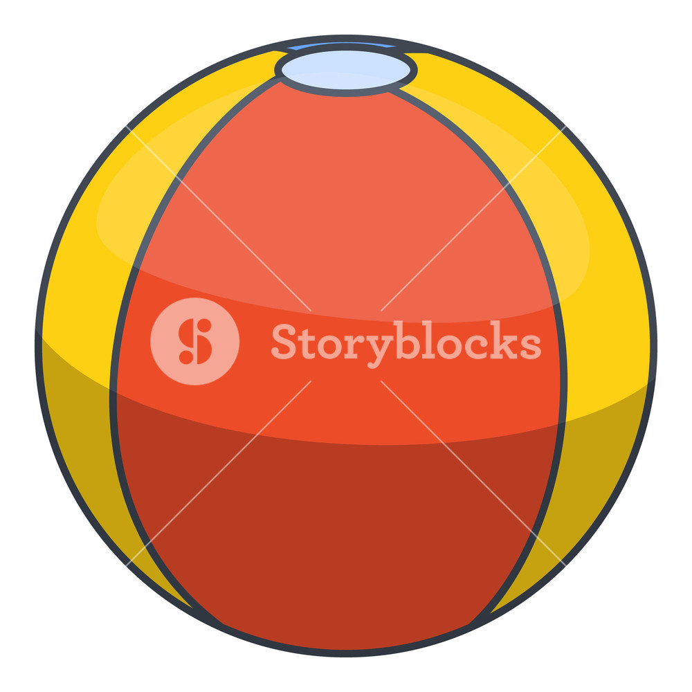 1000x1000 Colorful Beach Ball Icon Cartoon Illustration Of Colorful Beach