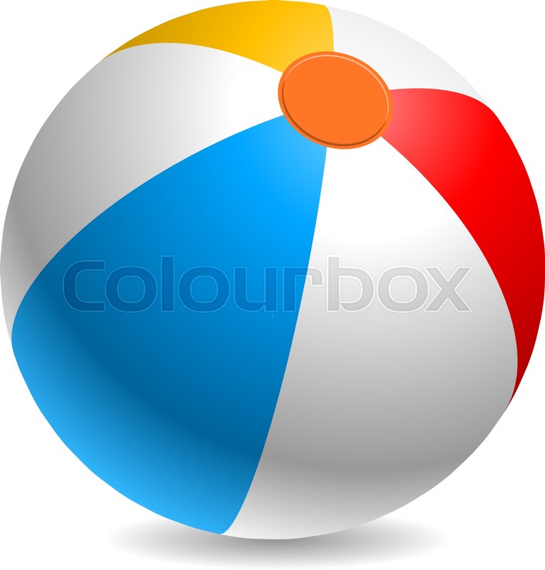 765x800 Colorful Beach Ball Vector Stock Vector Colourbox
