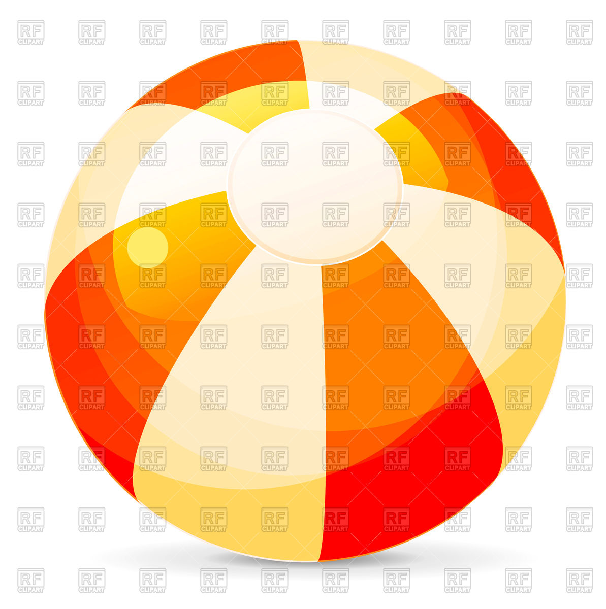 1193x1200 Glossy Beach Ball Vector Image Of Objects
