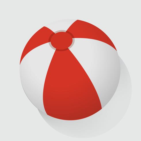 490x490 Red And White Beach Ball Vector Illustration