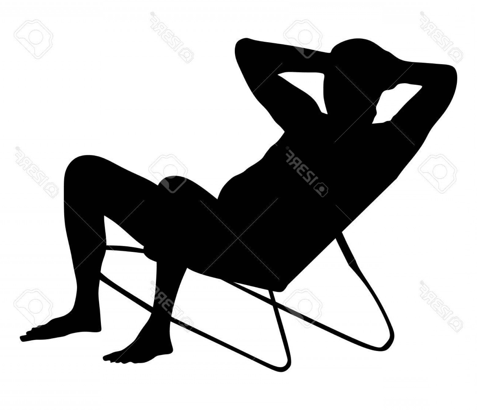 Black And White Beach Chair Vector Hoodamathrun 1560x1341 Black And White Beach Chair Vector Hoodamathrun