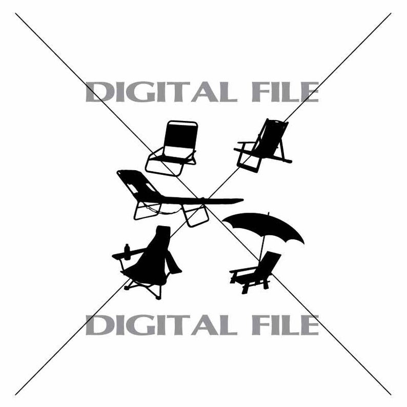 Five Beach Chair Vector Images Digital Cutting Etsy 794x794 Five Beach Chair Vector Images Digital Cutting Etsy