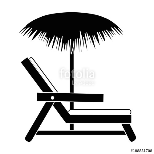 Beach Chair With Umbrella Vector Illustration Design Stock Image 500x500 Beach Chair With Umbrella Vector Illustration Design Stock Image