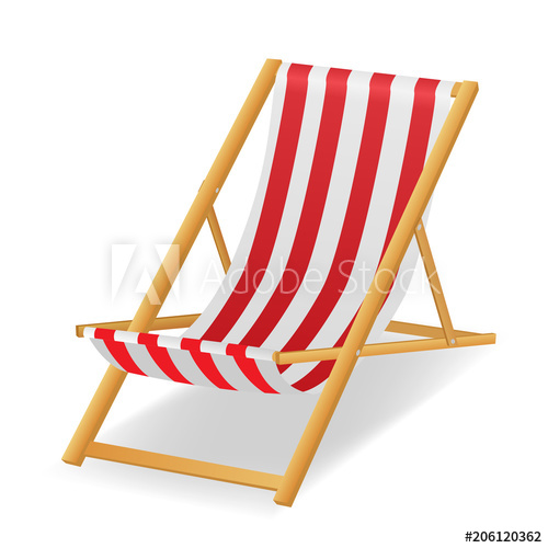 Beach Chair Vector Illustration 500x500 Beach Chair Vector Illustration