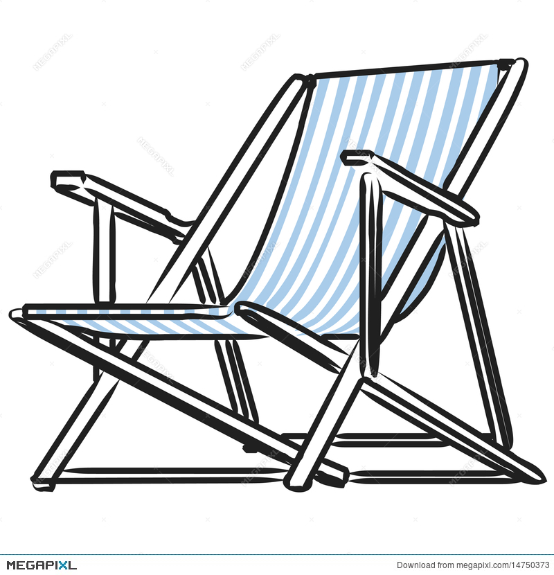 Beach Chair Vector Illustration 800x830 Beach Chair Vector Illustration