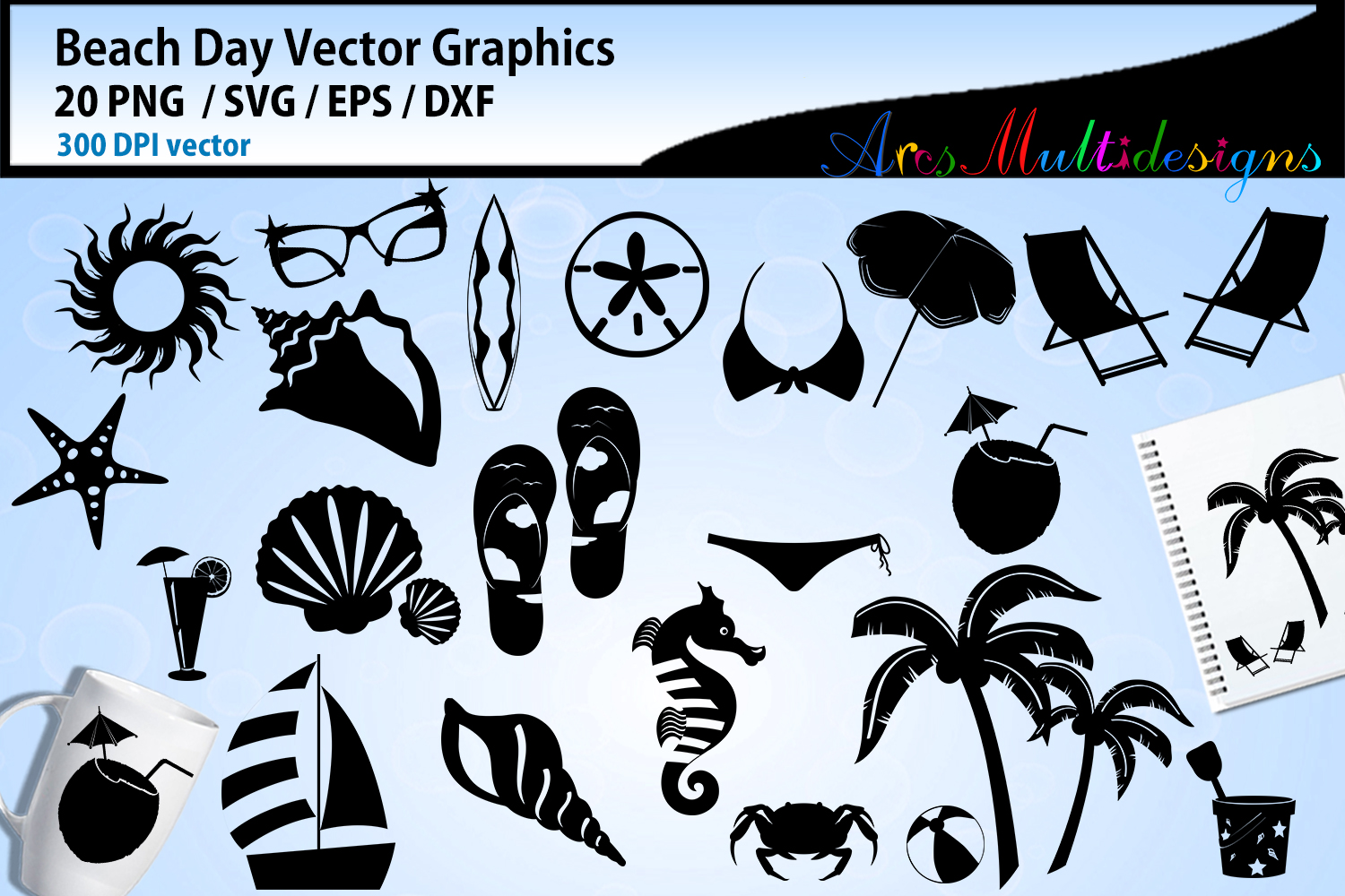 Beach Day Vector Graphics Beach Day Silhouette Clipart 1500x1000 Beach Day Vector Graphics Beach Day Silhouette Clipart