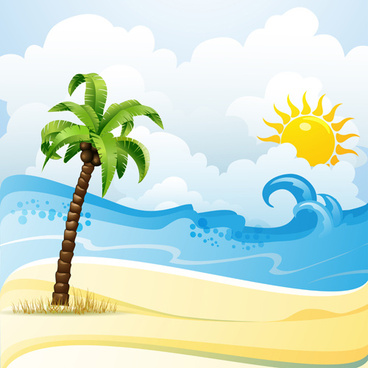 Cartoon Beach Free Vector Download 368x368 Cartoon Beach Free Vector Download