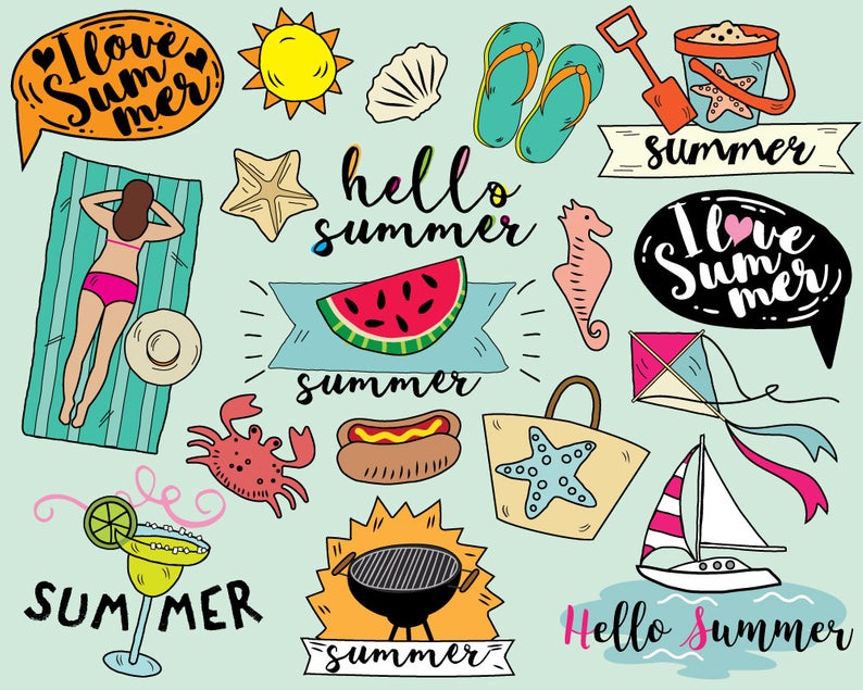 I Love Summer Clipart Vector Beach Clipart Sailboat Etsy 794x635 I Love Summer Clipart Vector Beach Clipart Sailboat Etsy