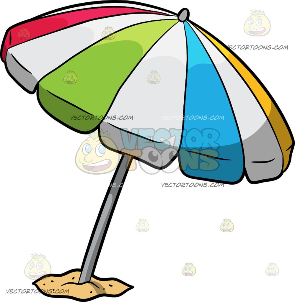 A Beach Umbrella Cartoon Clipart 999x1024 A Beach Umbrella Cartoon Clipart