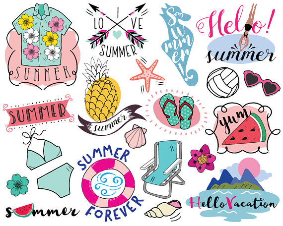 570x456 Vacation Summer Clipart, Vector, Summer Clip Art, Beach Clipart