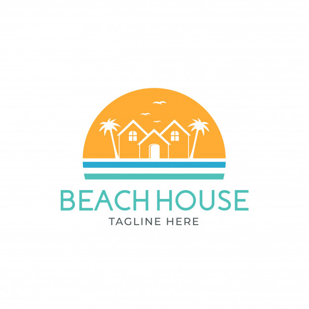 Beach House Logo Vector Premium Download 626x626 Beach House Logo Vector Premium Download