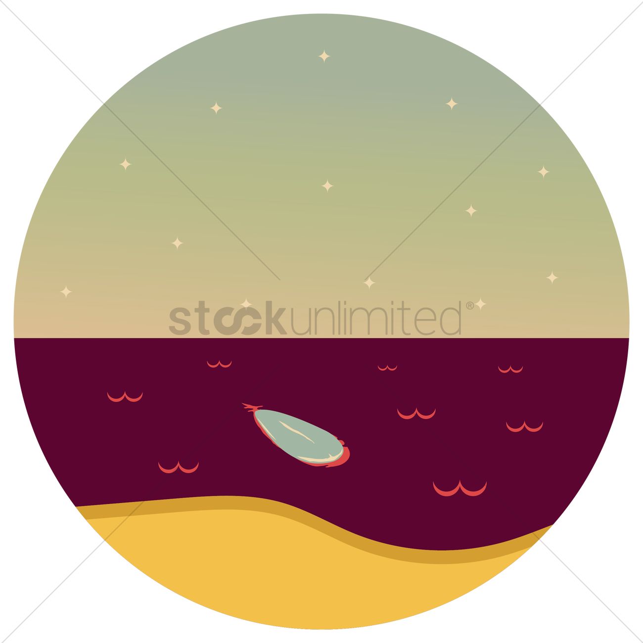 1300x1300 Beach Icon Vector Image