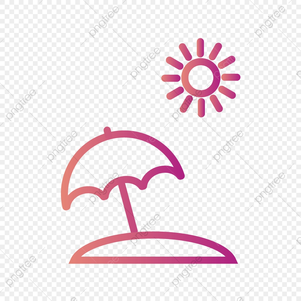 1024x1024 Vector Beach Umbrella Icon, Beach, Umbrella, Vacation Png