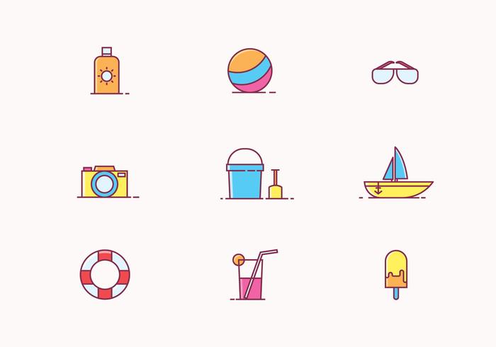 700x490 Beach Icon Set