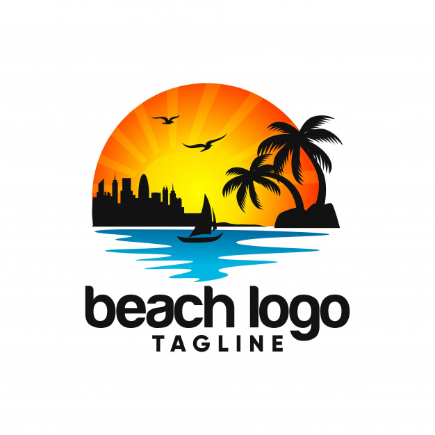 626x626 Beach Logo Vector Template Vector Premium Download