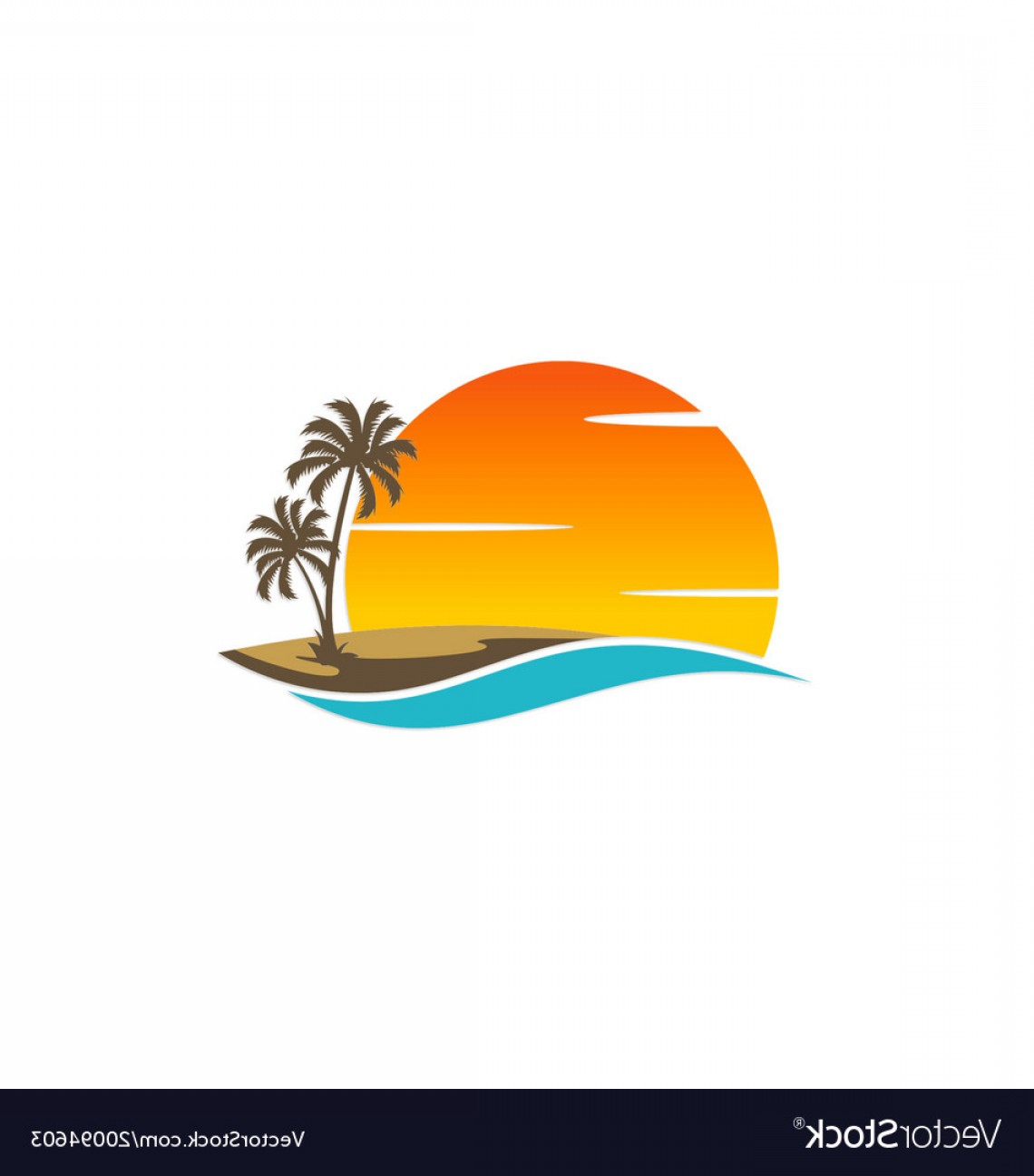 1140x1296 Palm Tree Sunset Beach Holiday Logo Vector Geekchicpro