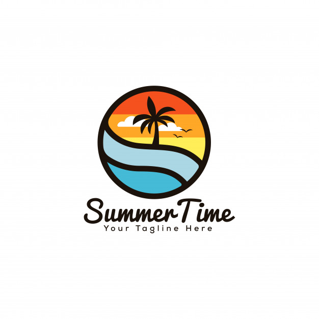 626x626 Summer Beach Logo Vector Premium Download