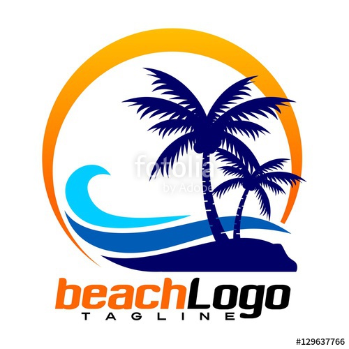500x500 Beach Vector Logo Stock Image And Royalty Free Vector