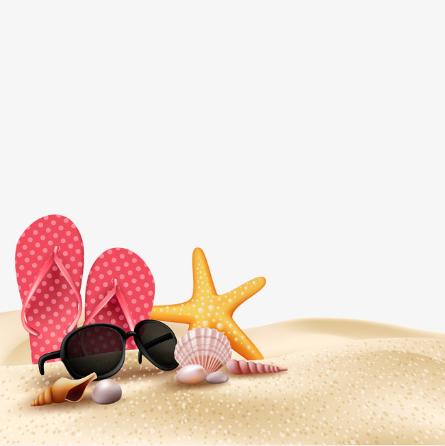 Summer Beach Beach Scene Vector, Summer Vector, Beach Vector 650x651 Summer Beach Beach Scene Vector, Summer Vector, Beach Vector