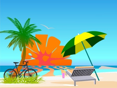 Summer Beach Scene 450x338 Summer Beach Scene