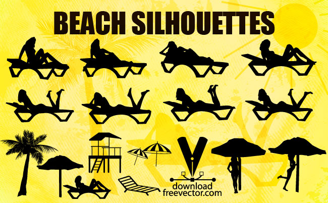 Girls Beach Silhouettes Free Vector 650x402 Girls Beach Silhouettes Free Vector