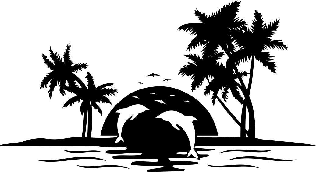 Beach Silhouette Vector At Collection Of Beach Silhouette Vector Free For