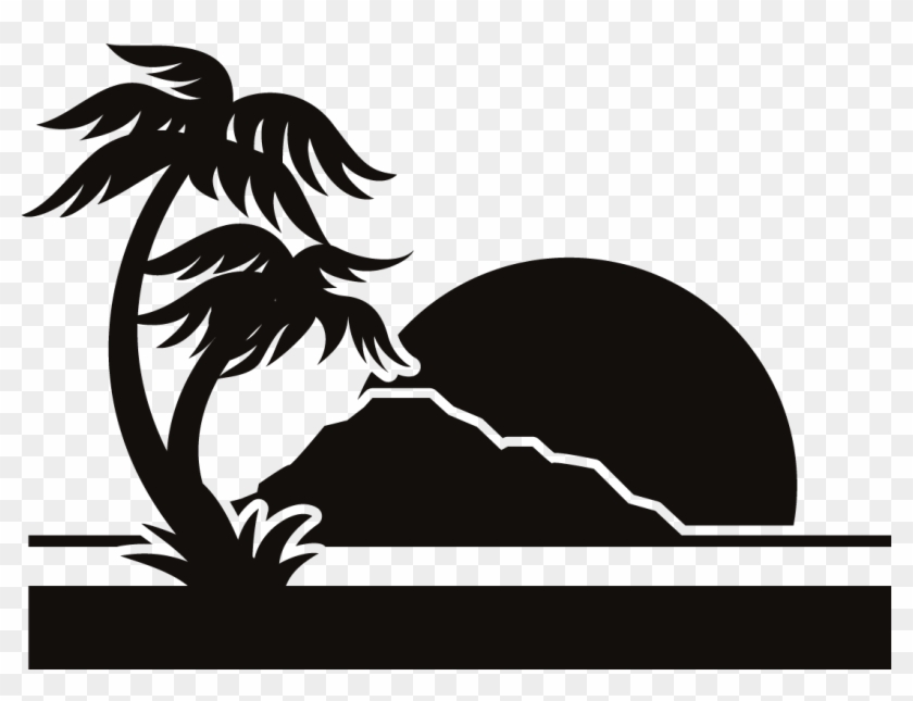 Beach Silhouette Vector At Vectorified Com Collection Of Beach Silhouette Vector Free For