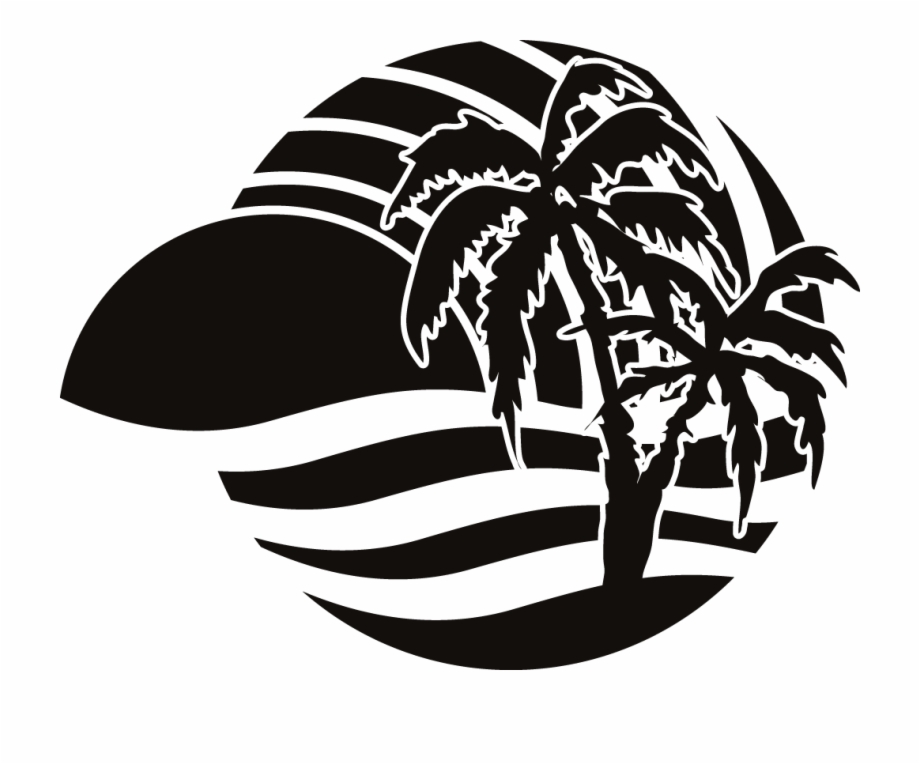 Beach Silhouette Vector at Vectorified.com | Collection of Beach ...