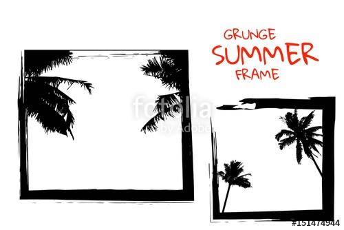 Square Frames In Grunge Style With Palm Trees Beautiful Tropical 500x334 Square Frames In Grunge Style With Palm Trees Beautiful Tropical