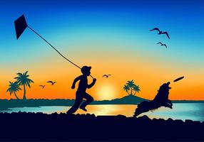 Beach Silhouette Free Vector Art 286x200 Beach Silhouette Free Vector Art