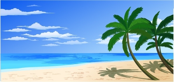 Beach Sunset Vector at Vectorified.com | Collection of Beach Sunset ...