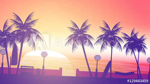 500x281 Beach Sunset Walkway