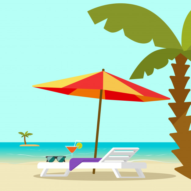 Beach Lounge Chair Near Sea Shore And Sun Umbrella Vector 626x626 Beach Lounge Chair Near Sea Shore And Sun Umbrella Vector