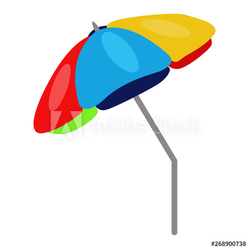 Beach Umbrella Vector Icon On A White Background Parasol 500x500 Beach Umbrella Vector Icon On A White Background Parasol