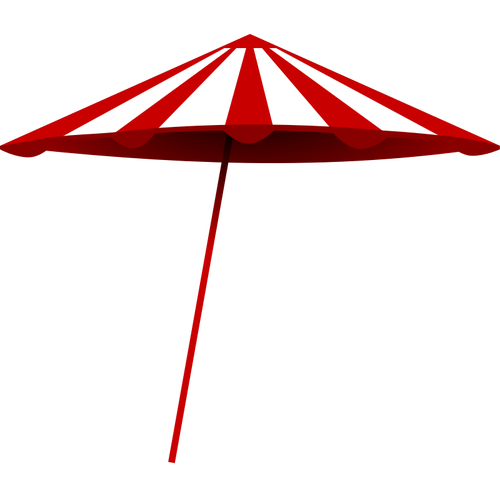 Red And White Beach Umbrella Vector Illustration 500x500 Red And White Beach Umbrella Vector Illustration