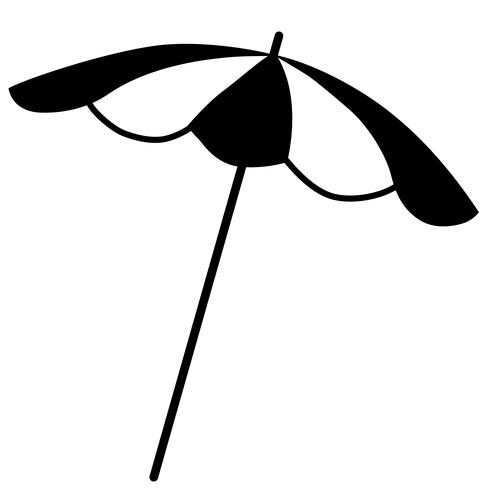Beach Umbrella Vector 490x490 Beach Umbrella Vector